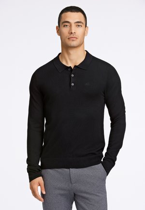 Lindbergh LONG SLEEVE  - Polo - black