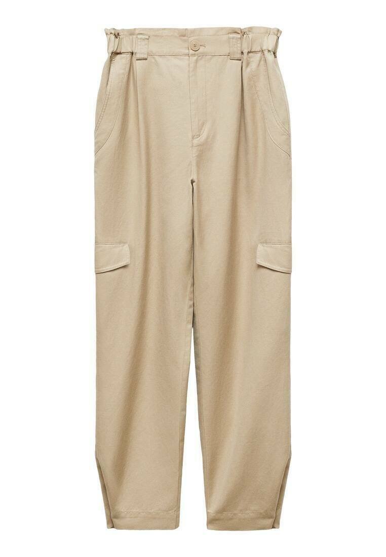 Mango Cargobroek beige Mango Cargobroek beige