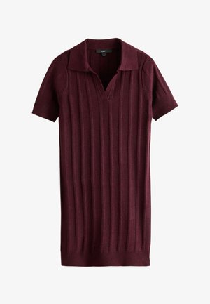 Next, REGULAR FIT - SUPERSOFT SHORT SLEEVE POLO MINI DRESS - T-Shirt Dress - burgundy red