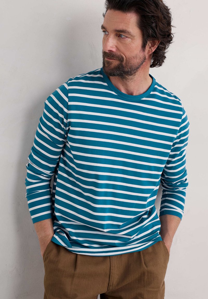 Seasalt Cornwall SAILOR - Longsleeve - teal breton dark teal chalk