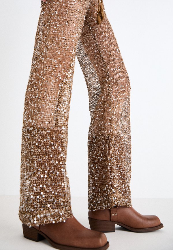 SEQUIN DRAWCORD TROUSERS - Trousers4