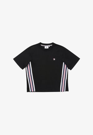 Fila, APPAREL SERRETTA LOOSE HERITAGE TAPE - T-shirt print - black