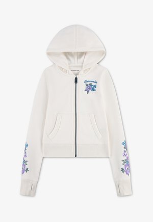 Abercrombie & Fitch, FLORAL FULL ZIP - Суитшърт с цип - jet stream
