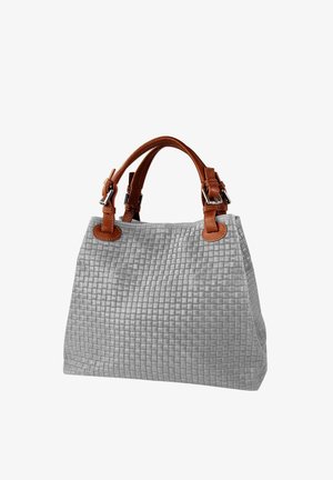 DrachenLeder GEPRÄGTES MUSTER - Handtas - grau braun