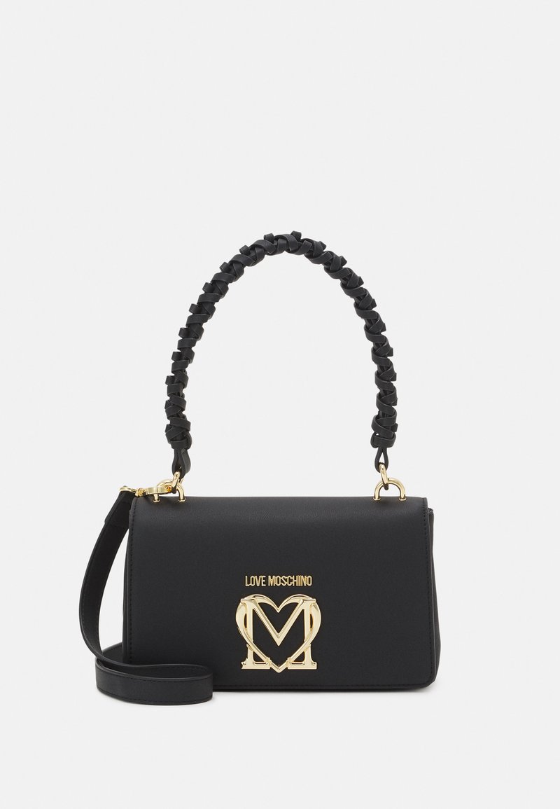 Love Moschino EMBROIDERY TOP HANDLE CROSSBODY Handtasche black