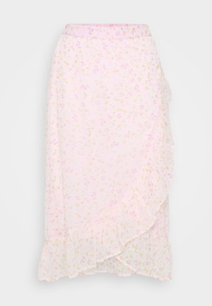 Vero Moda Petite VMSMILLA WRAP SKIRT - Zavinovacia sukňa - pink a boo/aura