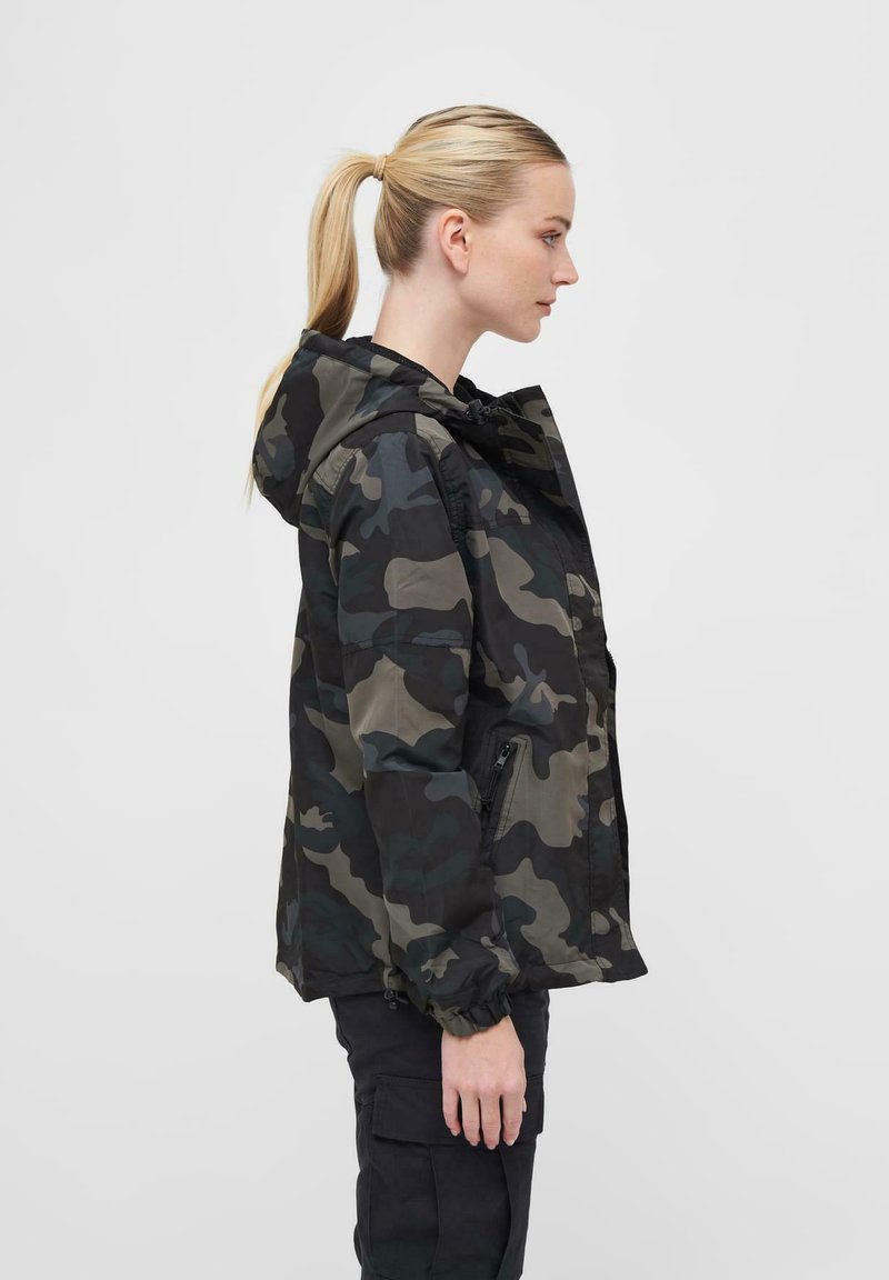 Brandit WINDBREAKER FRONTZIP - Leichte Jacke - dark camouflage/dunkelgrau