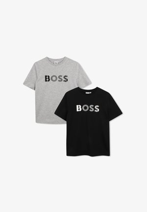 BOSS Kidswear, TEE-SHIRT MANCHES COURTES PACK - T-shirt print - noir gris