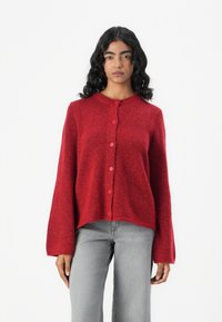 Selected Femme SLFLULU  NEW CARDIGAN  - Vest - equestrian red