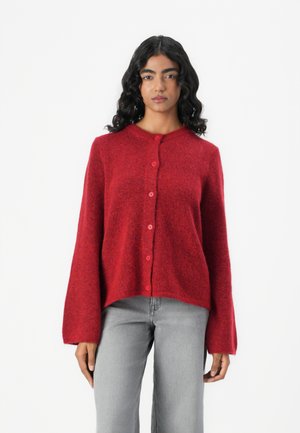 Selected Femme SLFLULU  NEW CARDIGAN  - Neuletakki - equestrian red