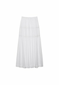 Stradivarius WITH LACE - Maxinederdele - white