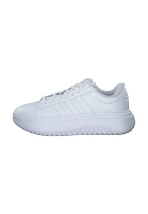 adidas Sportswear GRAND COURT PLATFORM - Trainers - white white crystal white