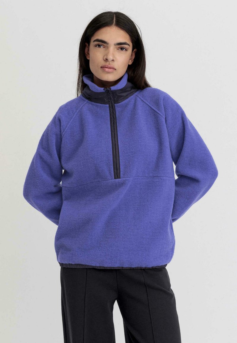 hessnatur Fleecepullover - irisblau