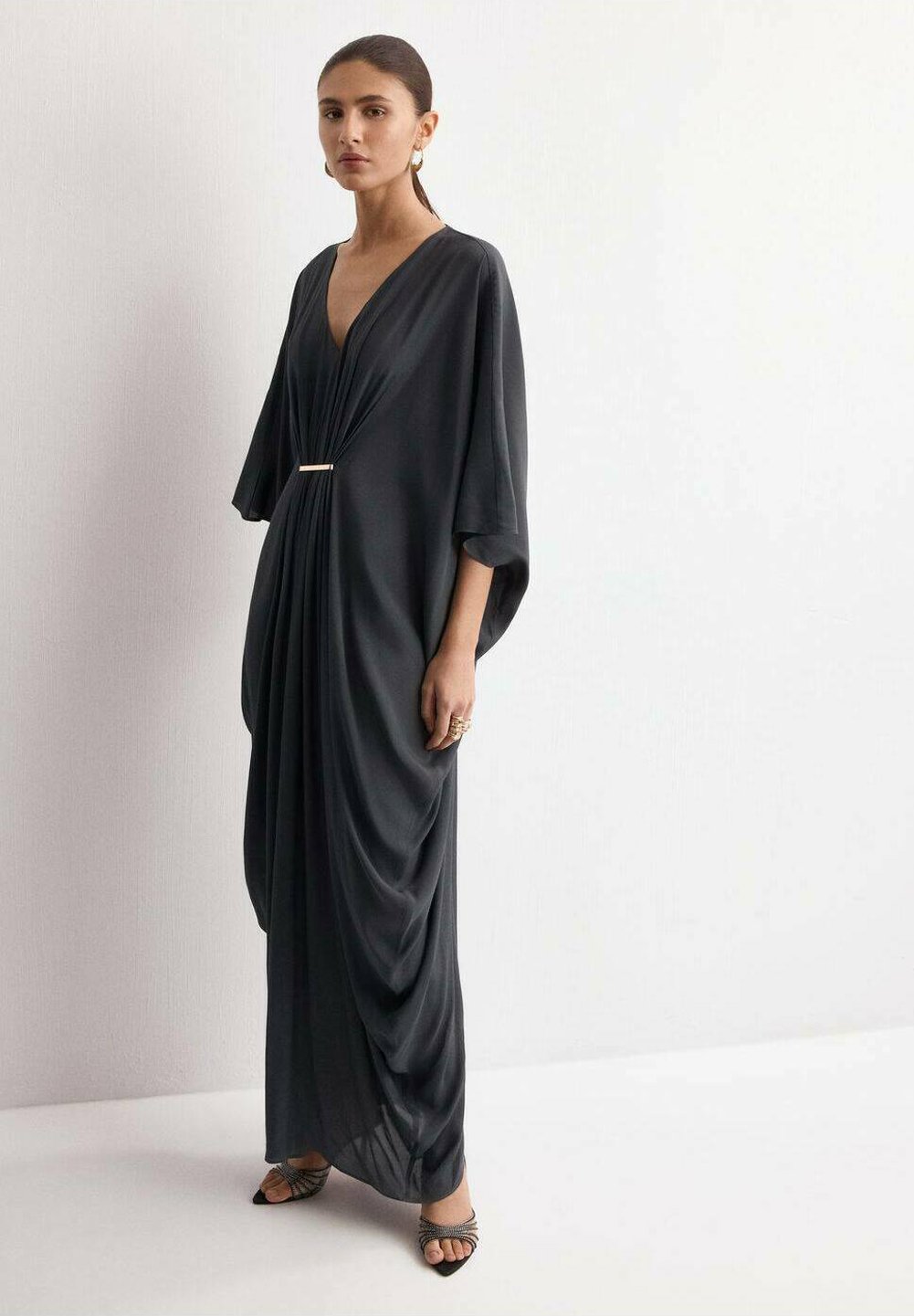 formal dresses long sleeve Chic and Holland HF110309 Prom Dress - Nude/Silver main image 0
