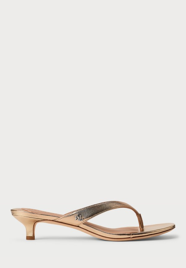 FRANCESCA METALLIC NAPPA LEATHER SANDAL - T-bar sandals - platinum