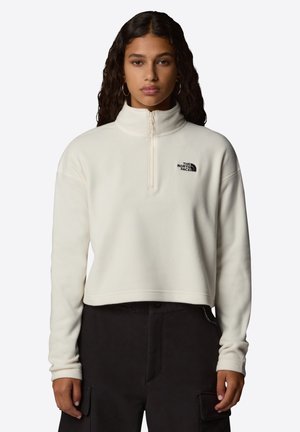 GLACIER CROPPED ¼ ZIP - Sweat polaire - white dune