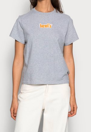 Printtipaita - mottled light grey