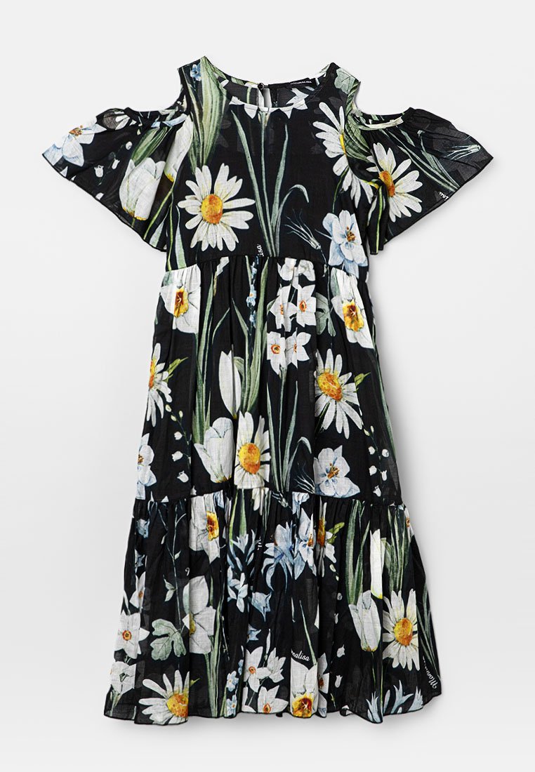 Monnalisa Jurk antraciet gemêleerd