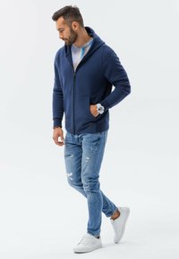 Ombre WITH PRINTS  - Mikina na zip - navy