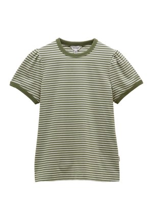 Joules, T-Shirt print - khaki stripe