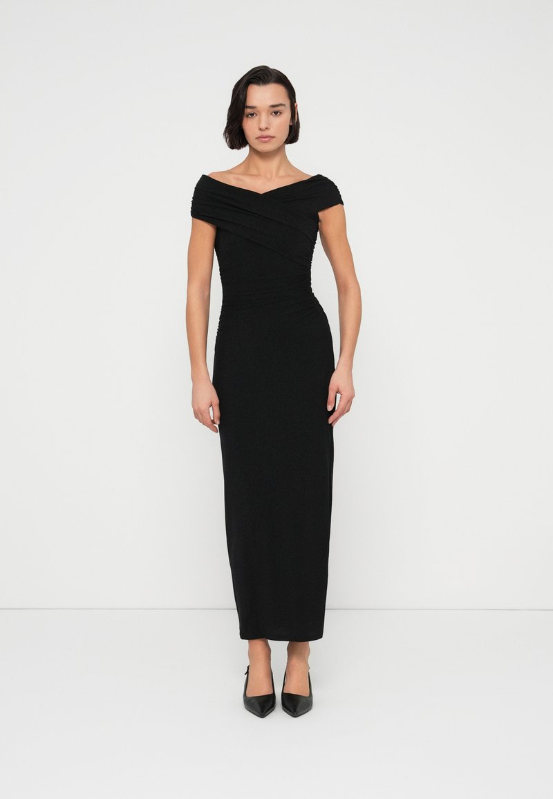Forever New SANDY OFF SHOULDER GLITTER BODYCON - Cocktail dress / Party dress - black - Zalando.ie Forever New SANDY OFF SHOULDER GLITTER BODYCON - Cocktail dress / Party dress - black - Zalando.ie