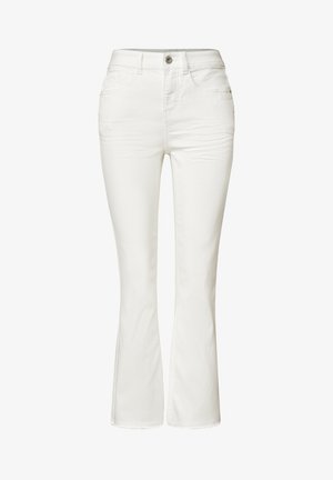 Street One, HIGH WAIST FLARED LEG JEANS IM SLIM FIT - Jean bootcut - off white washed