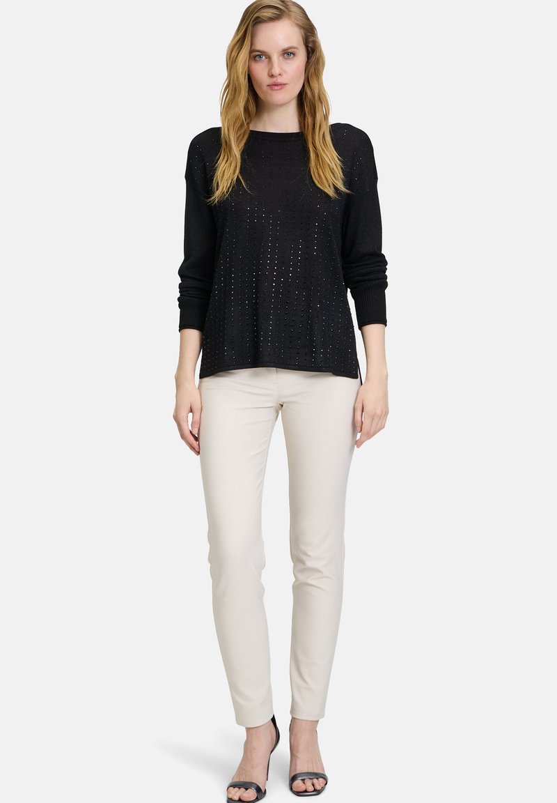 Pull Noir Betty Barclay Style Crochet - Laine Et Acrylique - Occasion Très Bon état