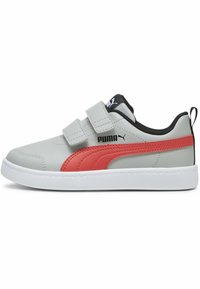 Puma - COURTFLEX V2  - Chaussures fitness - cool light gray active red Image miniature 1