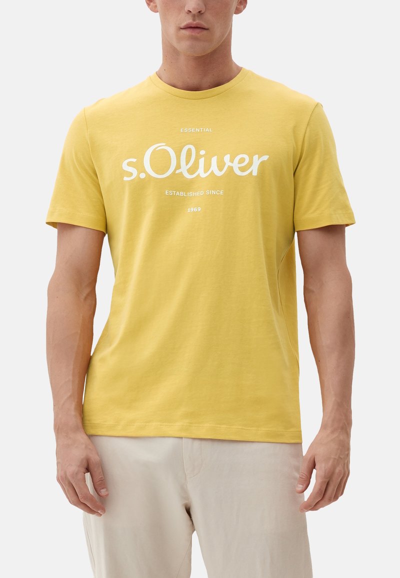 s.Oliver LOGO - T-shirt print - gelb