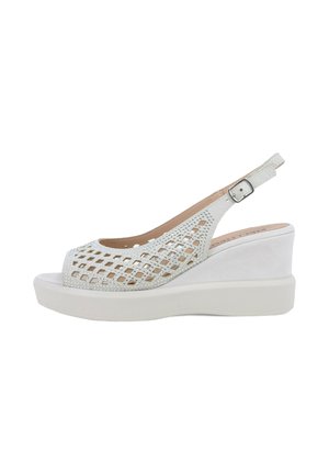 Sandali con plateau - bianco
