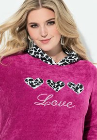 MIAMODA KAPUZEN, FLAUSCH, LEO-DETAILS - Felpa con cappuccio - dark hollyhock