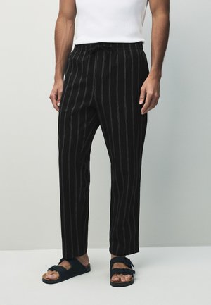 Next REGULAR FIT - STRIPED - Bukser - black white