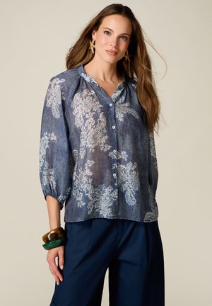 Oltre, CAMICIA FANTASIA - Overhemdblouse - blu