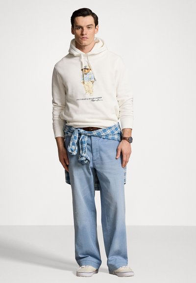 Polo Ralph Lauren LONG SLEEVE - Pulover s kapuco - white