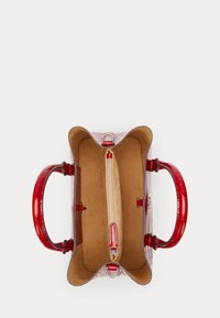 Lauren Ralph Lauren EMBOSSED LEATHER SMALL MARCY SATCHEL - Geantă de mână - festive red