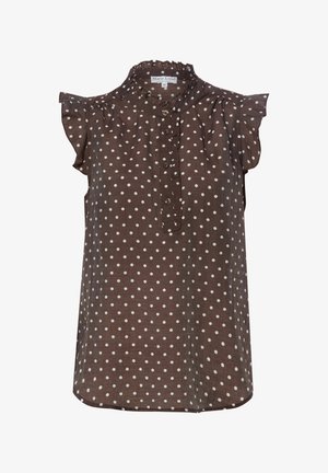 Marie Lund, MARIE LUND BLUSE - Blouse - schoko weiß