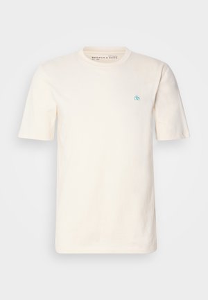 Scotch & Soda SEASONAL CORE REGULAR FIT LOGO - Basic T-shirt - eggnog