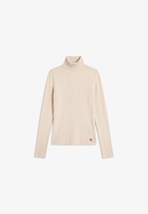 Calvin Klein Jeans, LABEL ROLL NECK - Trui - pelican