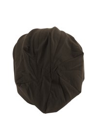 Beret din țesătură maro închis, cu segmente de cusătură vizibile, prezentat din sus pe un fundal alb.