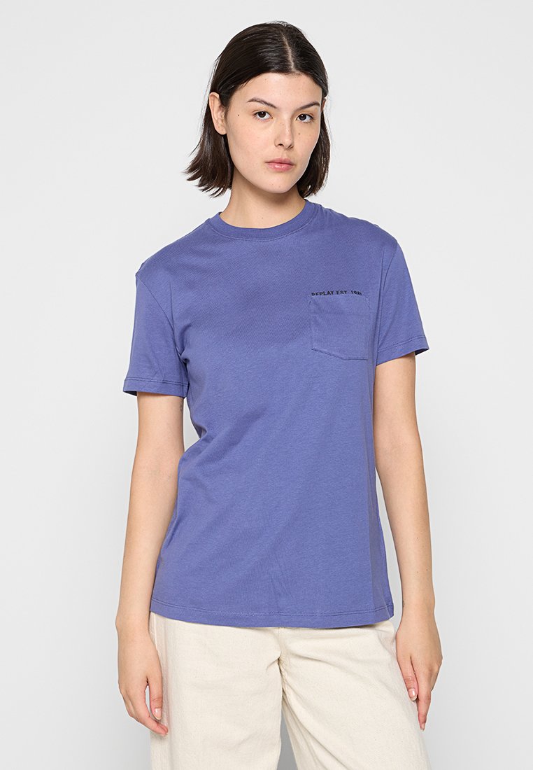 Replay T-shirt basic blauw Replay T-shirt basic blauw