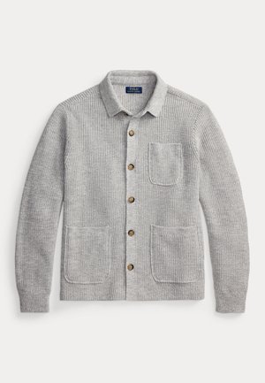 TEXTURED COTTON CARDIGAN - Kardigán - grey combo