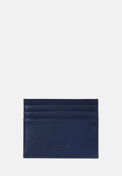 Polo Ralph Lauren EMBROIDERED LEATHER CARD CASE - Lommebok - newport navy
