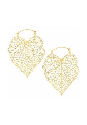 Wildcat, LOVELY LEAF HOOPS - Earrings - Gold
