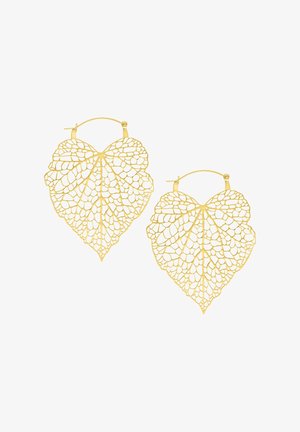 Wildcat, LOVELY LEAF HOOPS - Earrings - Gold