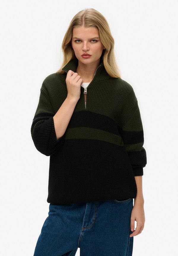 CLASSIC STRIPE HALF-ZIP - Strickpullover