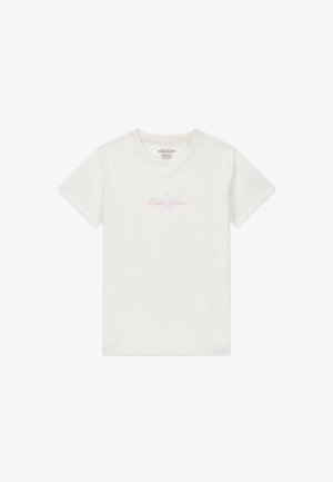 Guess Jeans, MIT STRASSSTEINEN - T-shirt imprimé - creme