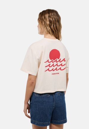 Monoprix, T-shirt imprimé - butter cream