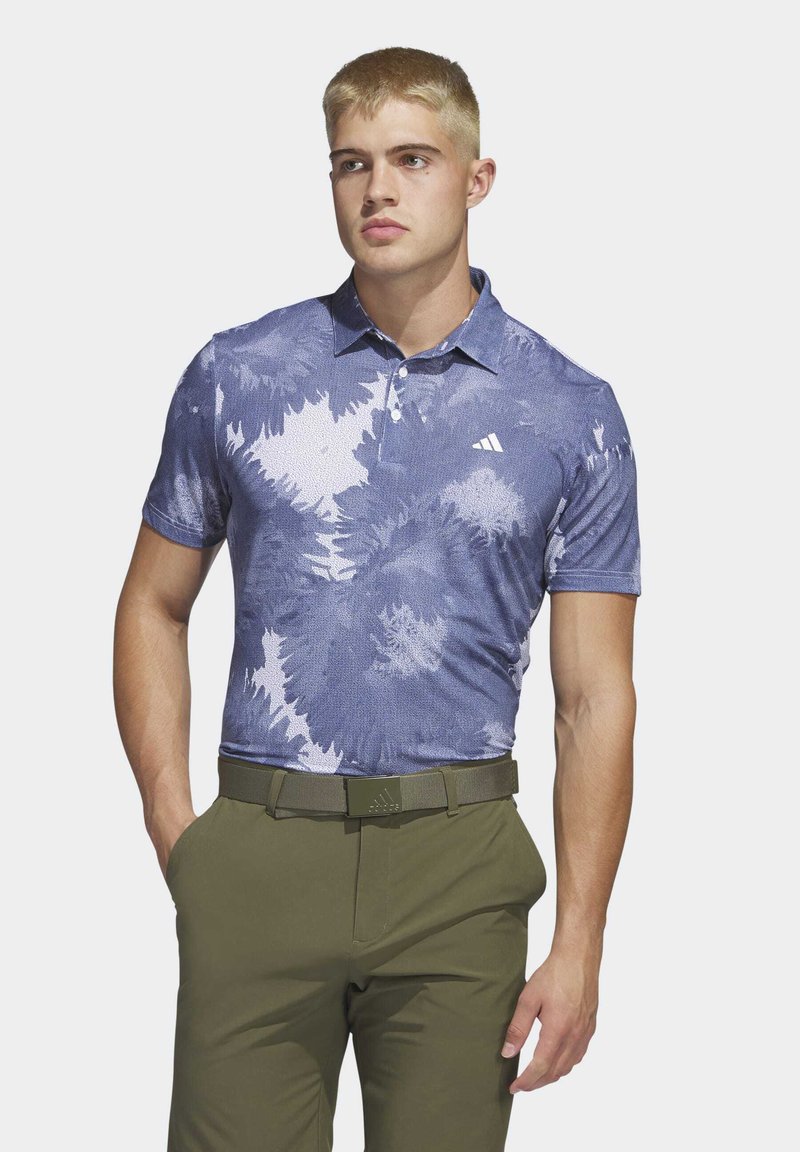 adidas Performance FLOWER GOLF Poloshirt white collegiate navy/weiß