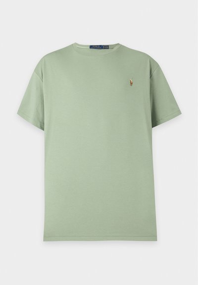 Ανοιχτοπράσινο κοντομάνικο T-shirt με στρογγυλή λαιμόκοψη και μικρό κεντημένο λογότυπο Polo Ralph Lauren στο αριστερό στήθος.