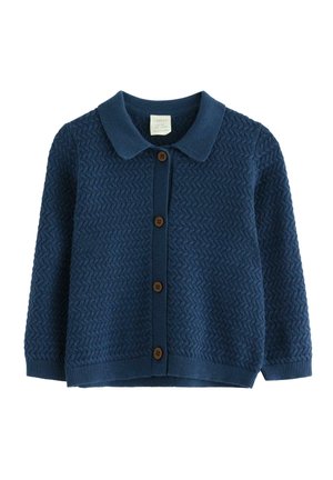 KNITTED WITH COLLAR  - Cardigan - dark blue